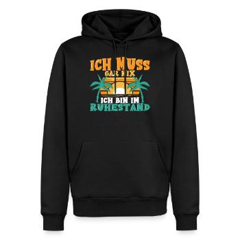Rente Ruhestand - Männer Premium Bio Hoodie - Schwarz - Vorne - Nico (187cm)