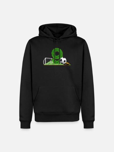 9 ans 9 ans footballeur - Sweat à capuche Premium bio Homme - noir