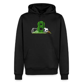 8ème anniversaire 8 ans footballeur - Sweat à capuche Premium bio Homme - noir - Devant - Nico (187cm)