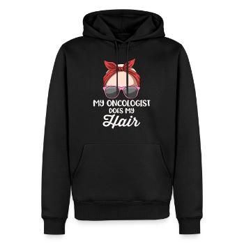 My Oncologist Does My Hair Brustkrebs Geschenk - Männer Premium Bio Hoodie - Schwarz - Vorne - Nico (187cm)