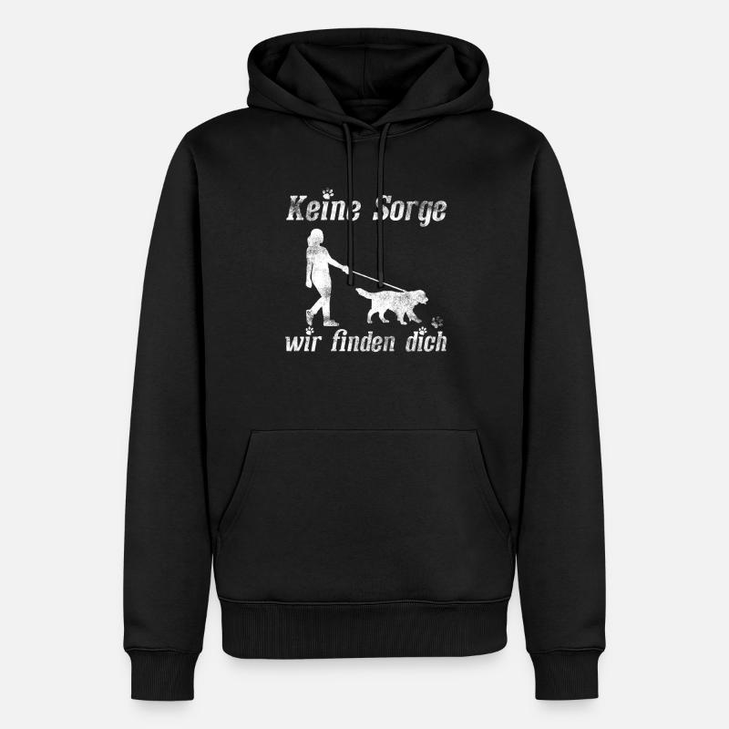 Mantrailing - Männer Premium Bio Hoodie - Schwarz