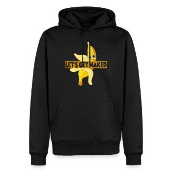 Banane - Männer Premium Bio Hoodie - Schwarz - Vorne - Nico (187cm)