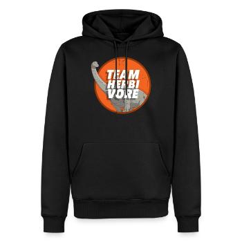 Vegan Veganer - Sweat à capuche Premium bio Homme - noir - Devant - Nico (187cm)