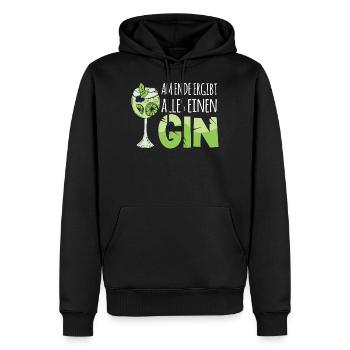 Gin Cocktail Tonic - Männer Premium Bio Hoodie - Schwarz - Vorne - Nico (187cm)