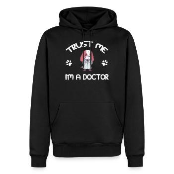 Médecin médecin spécialiste médecin - Sweat à capuche Premium bio Homme - noir - Devant - Nico (187cm)
