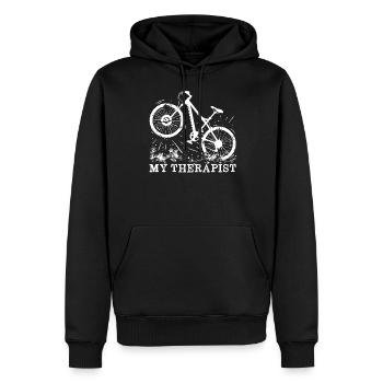 Dirt Jumping Bike - Männer Premium Bio Hoodie - Schwarz - Vorne - Nico (187cm)