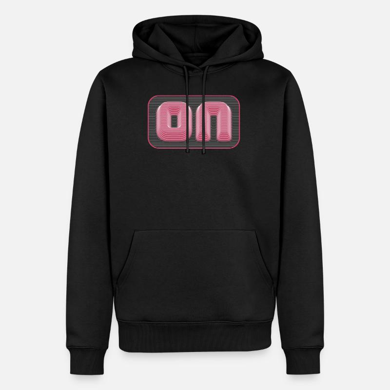 Bei Pull-Effekt - Männer Premium Bio Hoodie - Schwarz