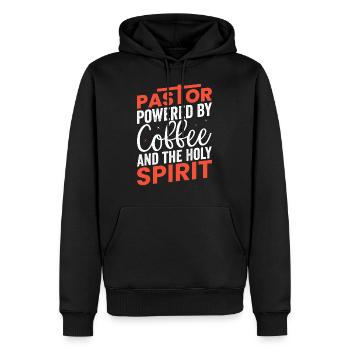 Pasteur pasteur clergé Reverend Cadeaux - Sweat à capuche Premium bio Homme - noir - Devant - Nico (187cm)