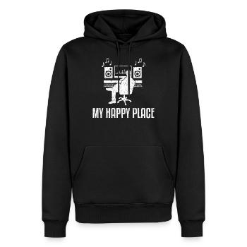 Technicien de son Sound Audio Engineer - Sweat à capuche Premium bio Homme - noir - Devant - Nico (187cm)