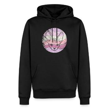 Retro Sphynx Katze Vintage Sphinx Katze - Männer Premium Bio Hoodie - Schwarz - Vorne - Nico (187cm)