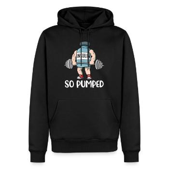 So Pumped Diabetes Diabetiker Geschenk - Männer Premium Bio Hoodie - Schwarz - Vorne - Nico (187cm)