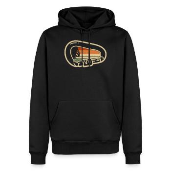 Rock Klatring Udendørs Carabiner Bjergbestigere - Herre Premium økologisk hoodie - sort - Foran - Nico (187cm)