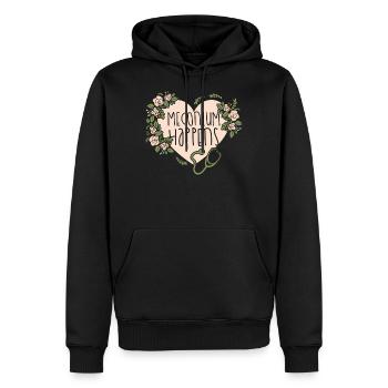 Sage-femme obstétricien - Sweat à capuche Premium bio Homme - noir - Devant - Nico (187cm)
