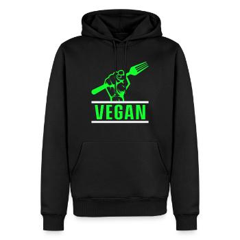 Vegetarisch Veganismus Tierrechte Veggie - Männer Premium Bio Hoodie - Schwarz - Vorne - Nico (187cm)