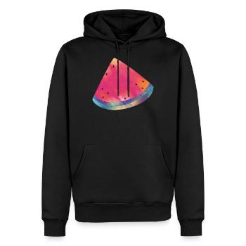 Colorful Watermelon Summer Food - Men’s Premium Organic Hoodie - black - Front - Nico (187cm)