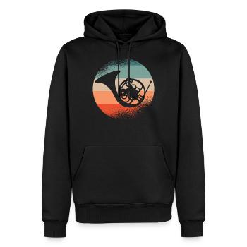French Horn Hornist - Männer Premium Bio Hoodie - Schwarz - Vorne - Nico (187cm)