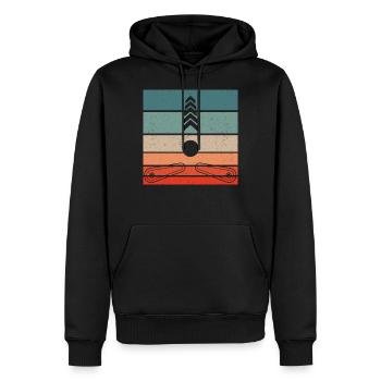 Retro Pinball Flipper Vintage Arcade Gaming - Sweat à capuche Premium bio Homme - noir - Devant - Nico (187cm)