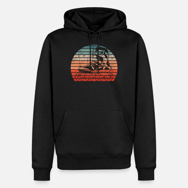 Rollschuhe Laufen Roller Skates - Männer Premium Bio Hoodie - Schwarz