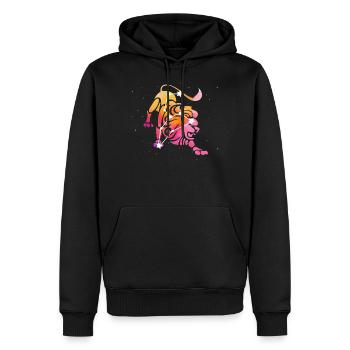 Löwe Sternzeichen Horoskop Astrologie - Männer Premium Bio Hoodie - Schwarz - Vorne - Nico (187cm)