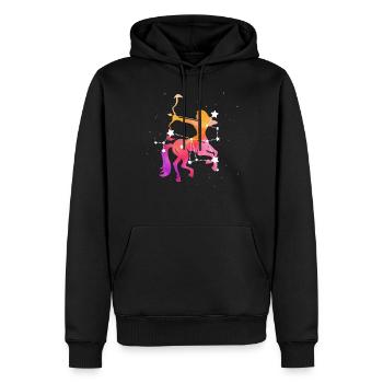 Sagittaire Signe astrologique Horoscope Astrologie - Sweat à capuche Premium bio Homme - noir - Devant - Nico (187cm)