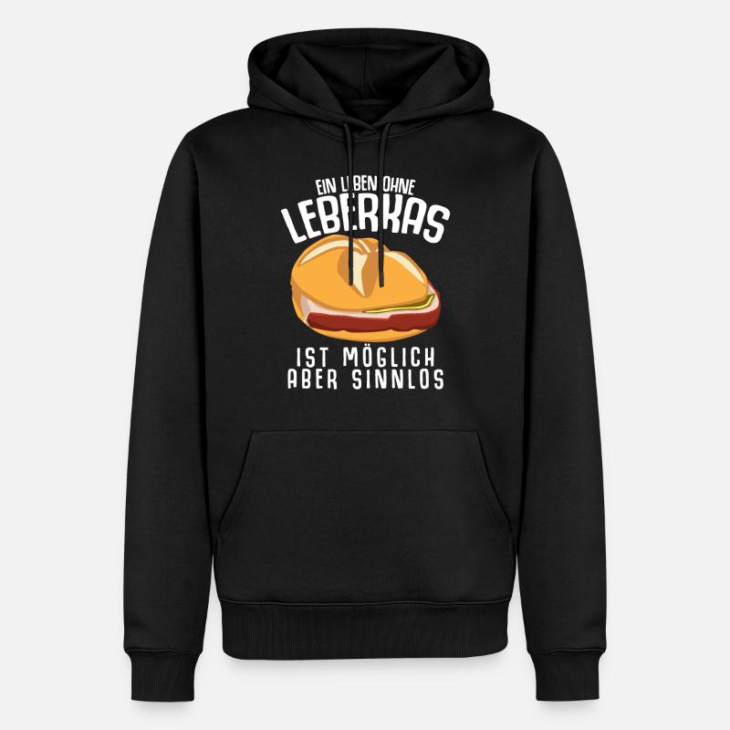 Leberkäse Fleischäse Leberkas - Männer Premium Bio Hoodie - Schwarz