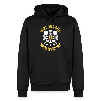 Dart Darter Dartsport - Männer Premium Bio Hoodie - Schwarz - Vorne - Nico (187cm)
