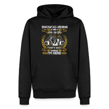 Snowboard Snowboarder Snowboarding - Men’s Premium Organic Hoodie - black - Front - Nico (187cm)