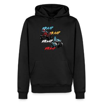 Braap ATV Quad Offroad Extreme Sport Motor Cadeau - Sweat à capuche Premium bio Homme - noir - Devant - Nico (187cm)