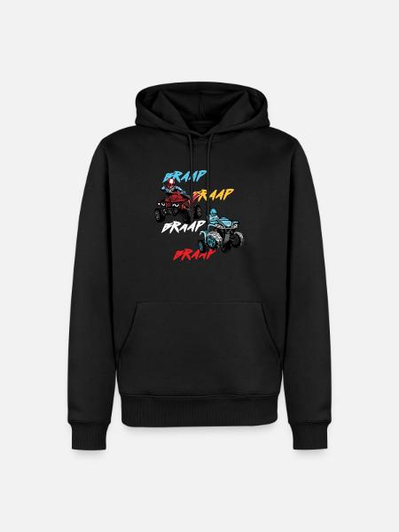 Braap ATV Quad Offroad Extrem Sport Motor Geschenk - Männer Premium Bio Hoodie - Schwarz