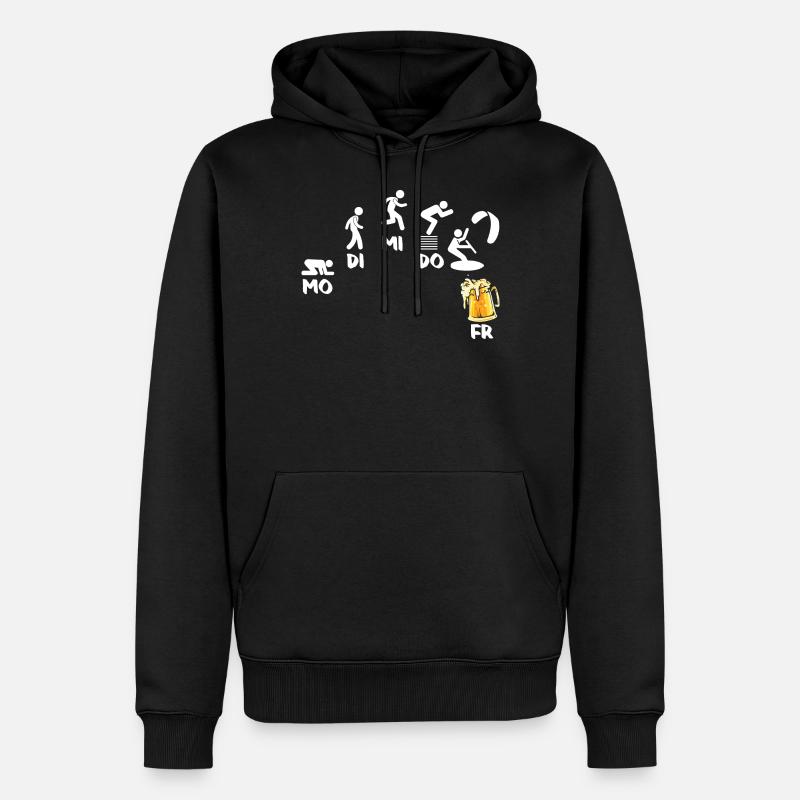 Kitesurf Kite Kite kit - Sweat à capuche Premium bio Homme - noir