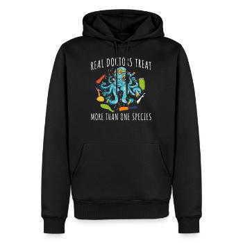 Doctors Treat Species Tierarzt Geschenk - Männer Premium Bio Hoodie - Schwarz - Vorne - Nico (187cm)