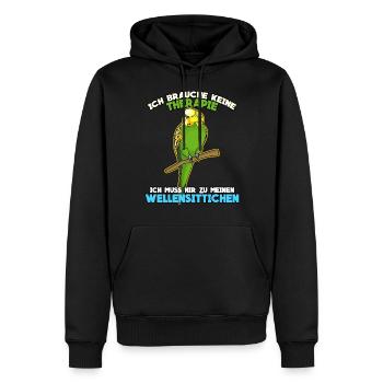 Wellensittiche Wellensittich - Männer Premium Bio Hoodie - Schwarz - Vorne - Nico (187cm)