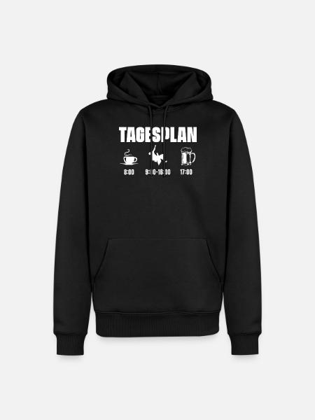 Klettern Bergsport Kletterer - Männer Premium Bio Hoodie - Schwarz