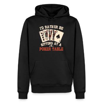 Poker Pokerspieler Texas Holdem - Männer Premium Bio Hoodie - Schwarz - Vorne - Nico (187cm)