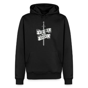 Viking Heart Axe Schwert Nordische Mythologie Valhalla - Männer Premium Bio Hoodie - Schwarz - Vorne - Nico (187cm)