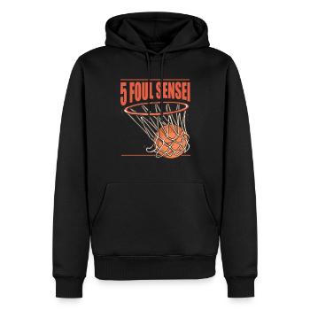 Basketteur - Sweat à capuche Premium bio Homme - noir - Devant - Nico (187cm)