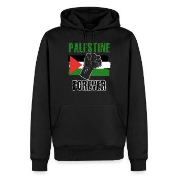 Palestine Pavillon Palestine - Sweat à capuche Premium bio Homme - noir - Devant - Nico (187cm)