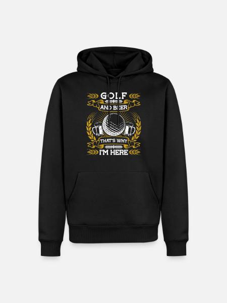 Golfeur Golf golf golf golf - Sweat à capuche Premium bio Homme - noir
