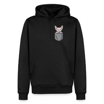 Sphynx Cat Pocket Sphynx Katze Geschenk - Männer Premium Bio Hoodie - Schwarz - Vorne - Nico (187cm)