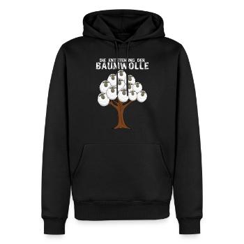 Schaf Baumwolle Witz Schafe - Männer Premium Bio Hoodie - Schwarz - Vorne - Nico (187cm)