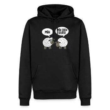 Schaf lustig Schafe - Männer Premium Bio Hoodie - Schwarz - Vorne - Nico (187cm)