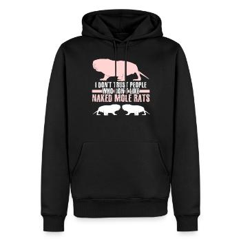 Naked Mole Rats Nacktmull - Männer Premium Bio Hoodie - Schwarz - Vorne - Nico (187cm)