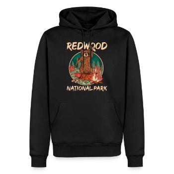 États-Unis États-Unis Parc national - Sweat à capuche Premium bio Homme - noir - Devant - Nico (187cm)