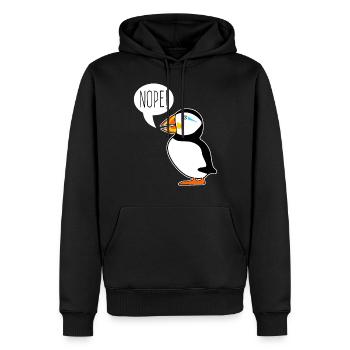 Puffin Nope lustiger Papageientaucher - Männer Premium Bio Hoodie - Schwarz - Vorne - Nico (187cm)