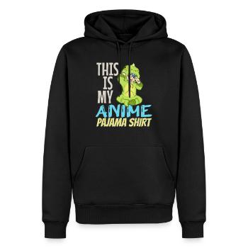 Anime - Männer Premium Bio Hoodie - Schwarz - Vorne - Nico (187cm)