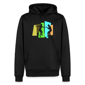 Boogie Woogie Swing Danse rétro - Sweat à capuche Premium bio Homme - noir - Devant - Nico (187cm)