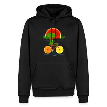 Brocolis - Sweat à capuche Premium bio Homme - noir - Devant - Nico (187cm)