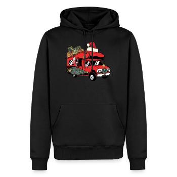 Caravane Camping-car Caravan Camper - Sweat à capuche Premium bio Homme - noir - Devant - Nico (187cm)