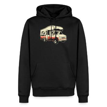Caravane Camping-car Caravan Camper - Sweat à capuche Premium bio Homme - noir - Devant - Nico (187cm)