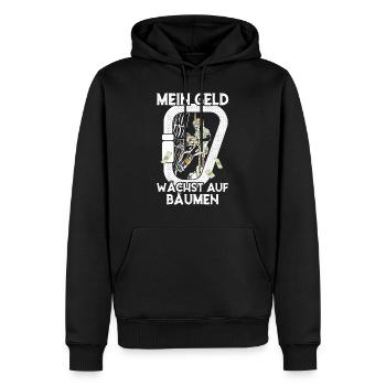 Mein Geld wächst auf Bäumen Arborist Baumpfleger - Männer Premium Bio Hoodie - Schwarz - Vorne - Nico (187cm)